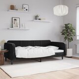  Dnevni krevet crni 90 x 190 cm baršunasti | shoptok.hr