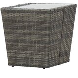  Stolić za čaj sivi 41,5x41,5x43cm poliratana od kaljenog stakla | shoptok.hr
