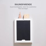  Zidni radni stol sklopiva ploča 5 pretinaca 60x94 5x147 cm crno/bijela | shoptok.hr