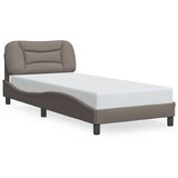  The Living Store Posteljni okvir z vzglavjem taupe 90x190 cm blago - Posteljni Okvir, (21501680) Cene