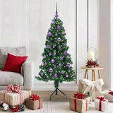vidaXL Kotično umetno božično drevo Zelena 150 cm PVC in kovina | Shoptok.si