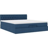  Otomanski okvir kreveta s madracima plavi 200x200cm tkanine | shoptok.hr