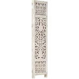 Sobna pregrada s 3 panela bijela 120x165 cm masivno drvo manga | shoptok.hr