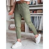 DStreet Spodnie damskie casualowe z paskiem MADELINA khaki | Shoptok.si