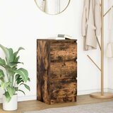 vidaXL Komoda dimljeni hrast 37,5x35x76 cm inženirski les | Shoptok.si