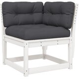  Kutna vrtna sofa s jastucima bijela 73 x 73 x 78 cm od borovine | shoptok.hr