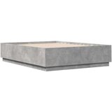  Okvir kreveta s LED svjetlima boja betona 150 x 200 cm drveni | shoptok.hr