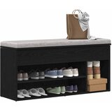  Klupa za cipele crni hrast 102x30,5x45 cm izrađeno drvo | shoptok.hr