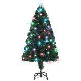 vidaXL Umetna novoletna jelka s stojalom / LED 120 cm optična vlakna | Shoptok.si