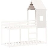 vidaXL Streha za otroško posteljo bela 60x99x139,5 cm trdna borovina | Shoptok.si