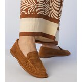 Gemre Stanila perforated eco-suede caramel loafers | shoptok.hr