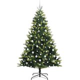  Umjetno savitljivo božićno drvce s 300 LED dioda Zelena 210 cm | shoptok.hr