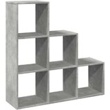 vidaXL Pregrada / regal za knjige 3 razina sivi 99x29x99 cm drveni | shoptok.hr