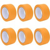 vidaXL Maskirni trakovi za slikarje 6 pcs Rumena 50mm x 50m Papir | Shoptok.si