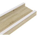  Zidne police 2 kom bijele i boja hrasta sonome 80 x 9 x 3 cm | shoptok.hr