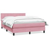  Krevet s oprugama i madracem ružičasti 160x210 cm baršunasti | shoptok.hr