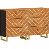  Bočni ormarići 2 kom smeđe-crni 60x33 5x75cm masivno drvo manga | shoptok.hr
