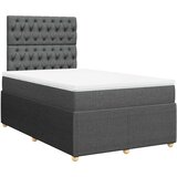  Krevet box spring s madracem tamnosivi 120 x 190 cm tkanina | shoptok.hr