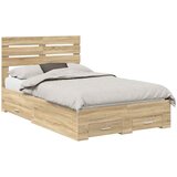  Krevetna konstrukcija s ladicama Sonoma hrast 135 x 190 cm | Shoptok.si