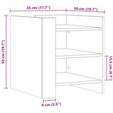  Noćni ormarić bijeli 45 x 50 x 50 cm od konstruiranog drva | shoptok.hr