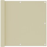 vidaXL Balkonsko platno krem 90x500 cm oksford blago Cene