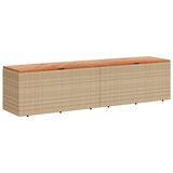 vidaXL vrtna škatla za shranjevanje bež 220x50x54 cm pe ratan akacija | Shoptok.si