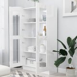  Vitrina bijela visokog sjaja 82,5x30,5x150 cm konstruirano drvo | Eponuda.ba