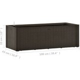  Povišena vrtna gredica samozalijevanje boja kave 100x43x33 cm | shoptok.hr