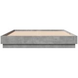  Okvir kreveta s LED svjetlima siva boja betona 150 x 200 cm | Eponuda.com
