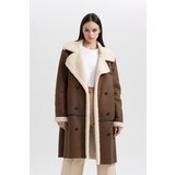 Defacto Regular Fit Plush Lining Suede Coat Parka | Shoptok.si