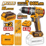 Ingco aku udarna bušilica 96NM 2x4Ah CIDLI209686E | Eponuda.com