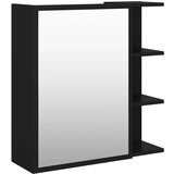 vidaXL Kupaonski ormarić s ogledalom crni 62,5x20,5x64 cm od iverice | shoptok.hr