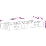 vidaXL Madrac s džepičastim oprugama srednje čvrst 70x200 cm | shoptok.hr