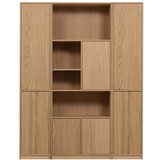 vtwonen Modularna knjižna polica v hrastovem dekorju v naravni barvi 157x199 cm Modulair – Cene