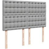  Krevet s oprugama i madracem svjetlosivi 140x190 cm od tkanine | shoptok.hr