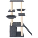  Penjalica za mačke sa stupovima za grebanje tamnosiva 133 cm | shoptok.hr