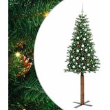  Mršavo božićno drvce Zelena 210 cm PVC i čvrsto drvo bora | shoptok.hr
