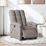 vidaXL električni masažni naslanjač taupe blago | Shoptok.si