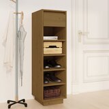 The Living Store Omarica za čevlje medeno rjava 30x34x105 cm trdna borovina - Omarica Za Čevlje, (21433922) Cene