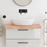  Kupaonska radna ploča svjetlosmeđa 80x50x(2-6) cm masivno drvo | shoptok.hr