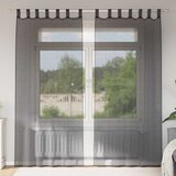 Voile zavjese s gornjim jezičkom 2 kom crne | shoptok.hr