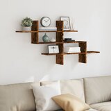  Zidna polica boja hrasta 124,5x18x60,5 cm konstruirano drvo | Eponuda.ba
