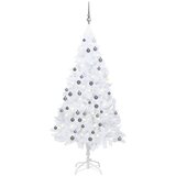 vidaXL umjetno božićno drvce LED s kuglicama bijelo 180 cm PVC | shoptok.hr