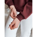 DStreet Bluza damska oversize z haftem SOFTRUS bordowa | Shoptok.si