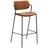 DAN-FORM Denmark Smeđa barska stolica od imitacije kože Zed, visina 107 cm