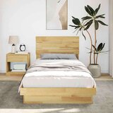vidaXL Okvir kreveta uzglavljem bez madraca 75x190 cm puno drvo hrast | shoptok.hr