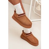 Boto Women's Low Snow Boots With Movable Strap And Embroidery On Platform Camel Lyrisse | shoptok.hr