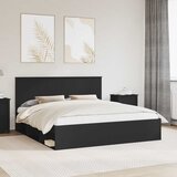  Krevetna konstrukcija Crna 180 x 200 cm Čvrsto borovo drvo | shoptok.hr