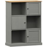Maison Chic Knjižna omara - Knjižni regal VIGO siva 90x35x114,5 cm trdna borovina, (21724586) Cene