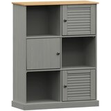 Maison Chic Regal za knjige VIGO sivi 90x35x114,5 cm od masivne borovine Cijene